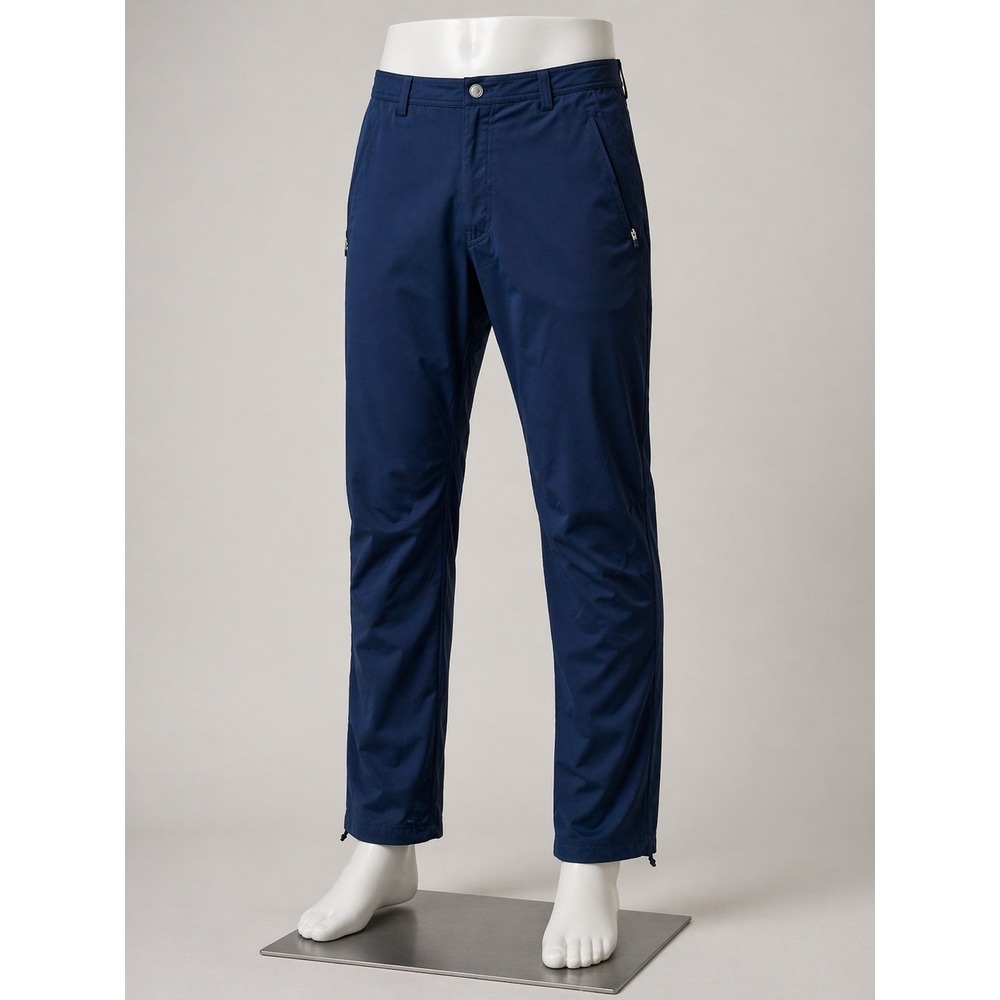 REI Co-op Mens Navy Blue Technical Hiking Pants 36x32 Nylon Stretch Cinch Hem